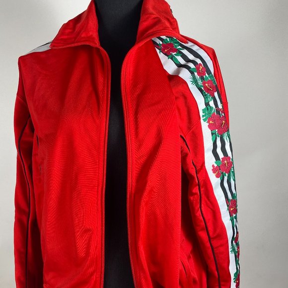 adidas Jackets & Blazers - Adidas Originals Track Jacket  Floral Red  Medium